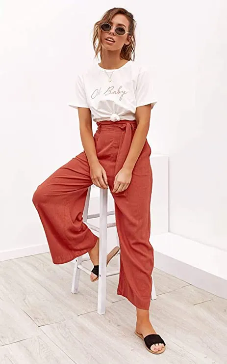 Cecilia High Waist Wide Leg Palazzo Pants
