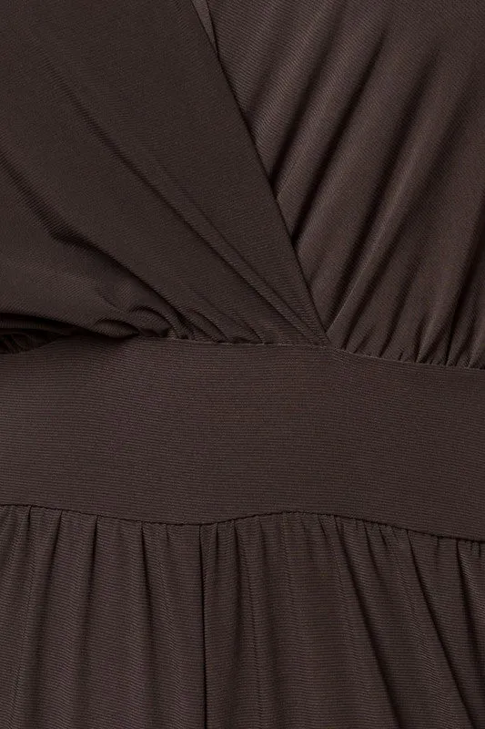 Charcoal Surplice Jumpsuit