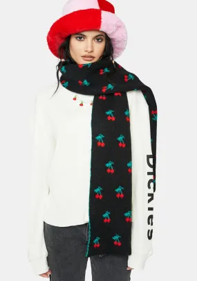 Cherry Baby Knit Scarf