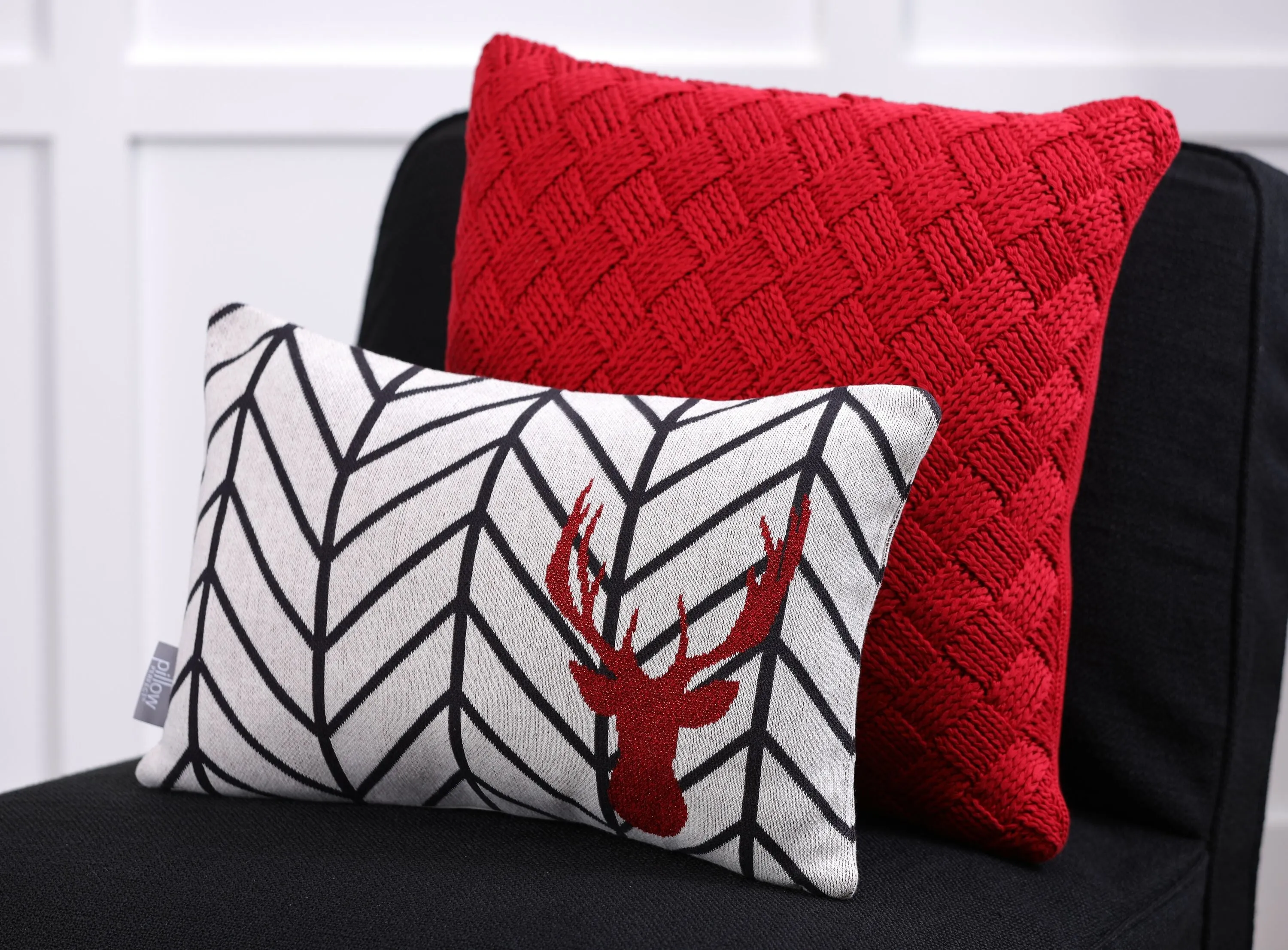 Christmas Herringbone Buck 11.5X18.5-Inch Rectangular Throw Pillow