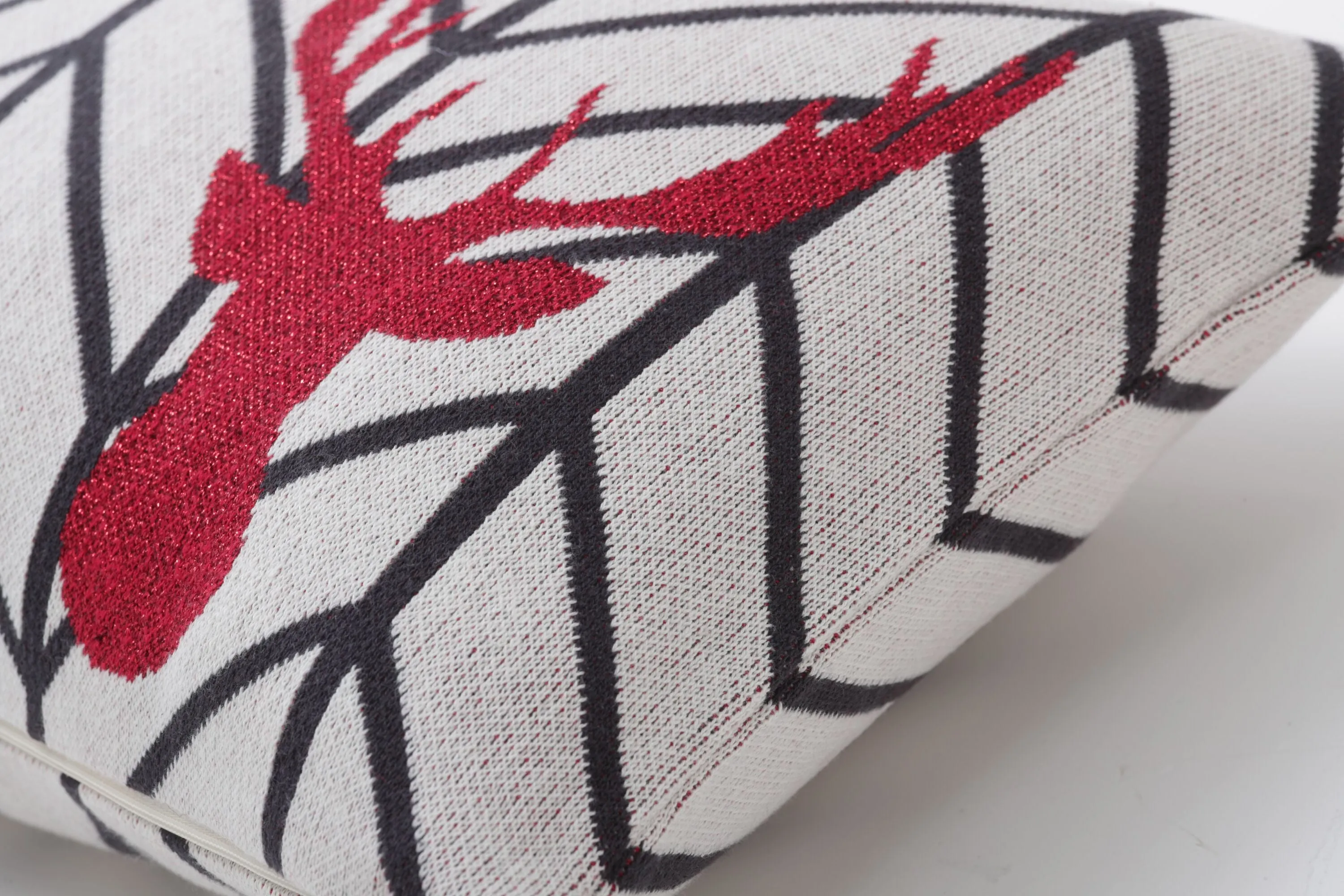 Christmas Herringbone Buck 11.5X18.5-Inch Rectangular Throw Pillow