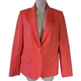 Coral Single-Button Blazer Professional Office Wear