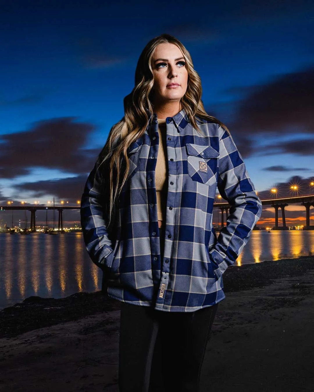 Coronado Womens Sherpa Lined Flannel Jacket