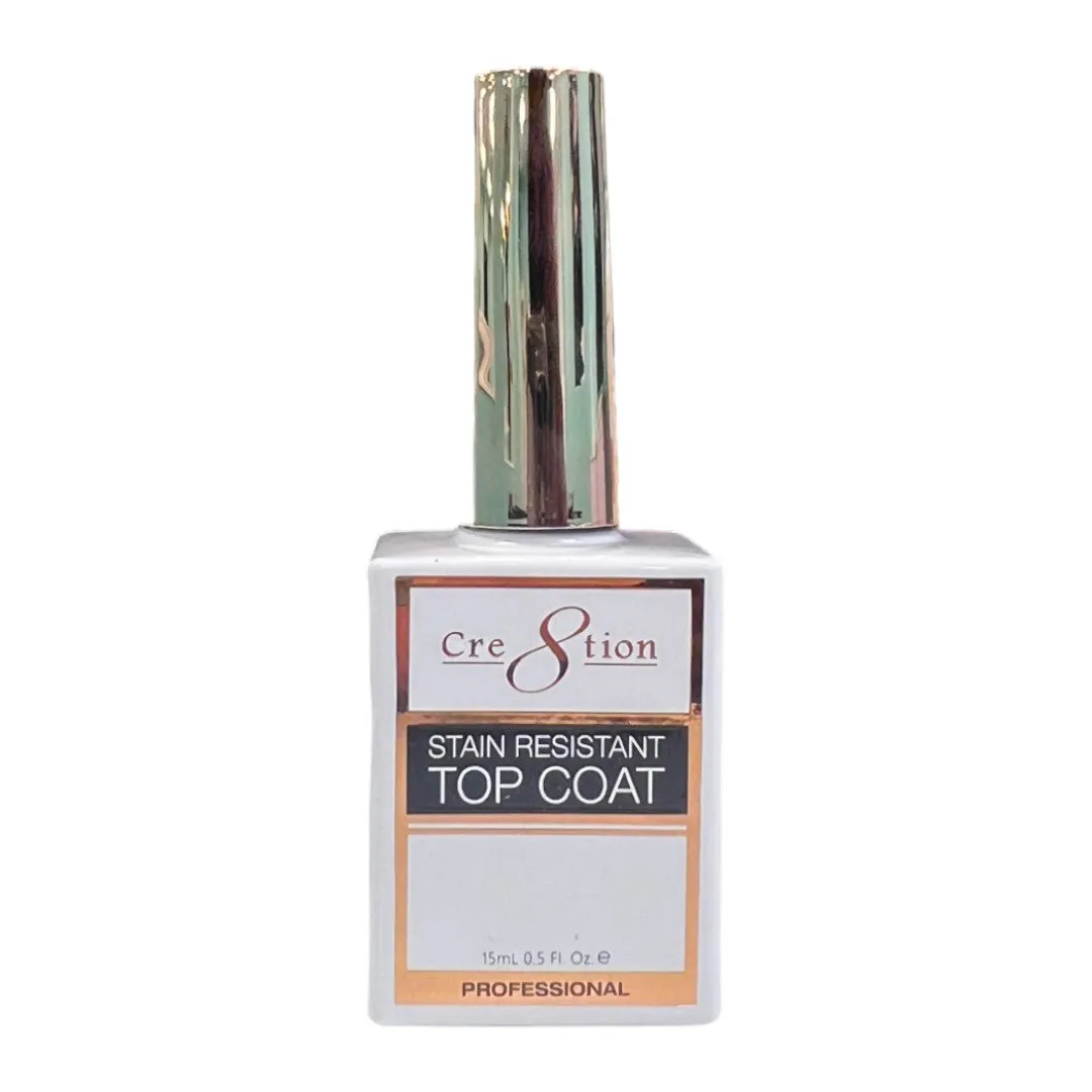Cre8tion Soak Off Gel Top Coat - Stain Resistant 0.5oz