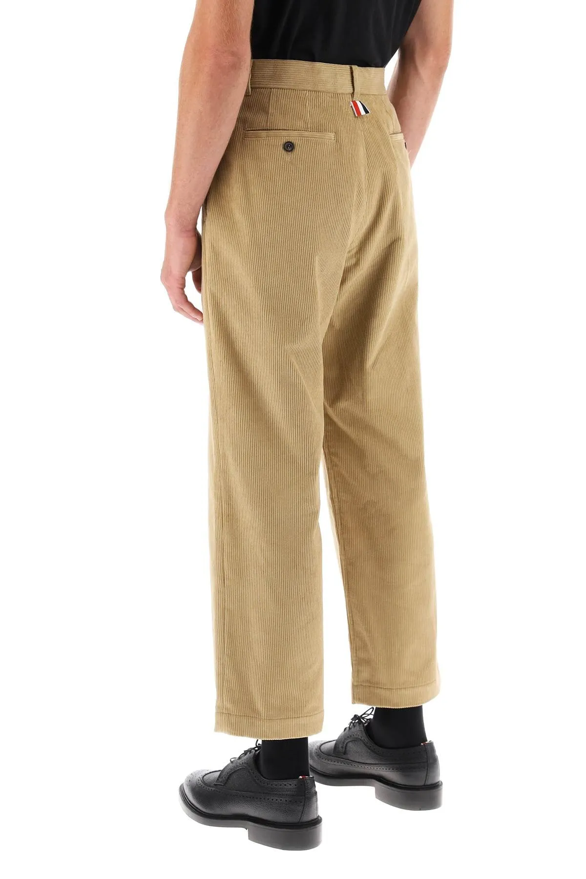 cropped pants in corduroy