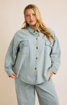 Curvy Kenna Denim Shacket