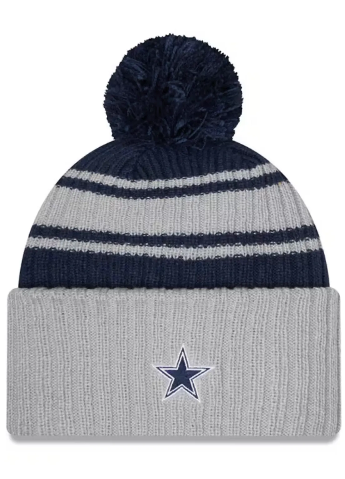 Dallas Cowboys Official NFL 2022 Sideline Sport New Era Cuffed Pom Knit Beanie