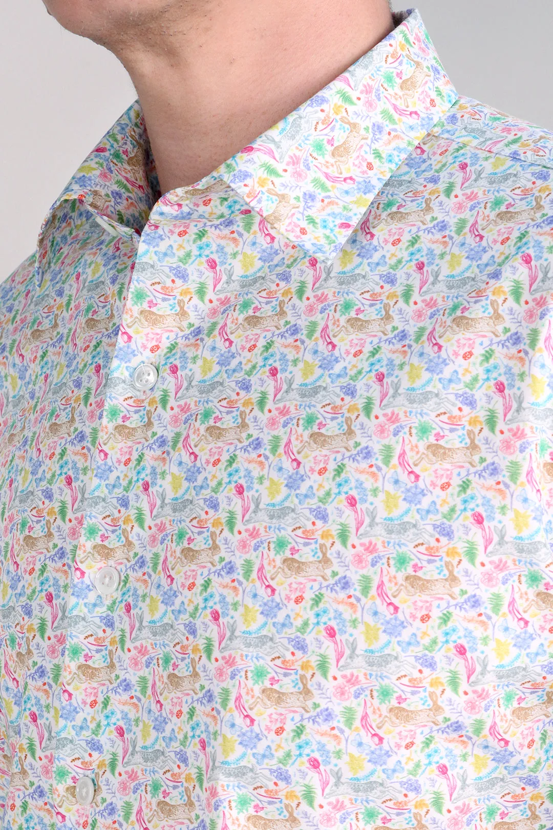 Dancing in Flowerbed Short Sleeves Shirt