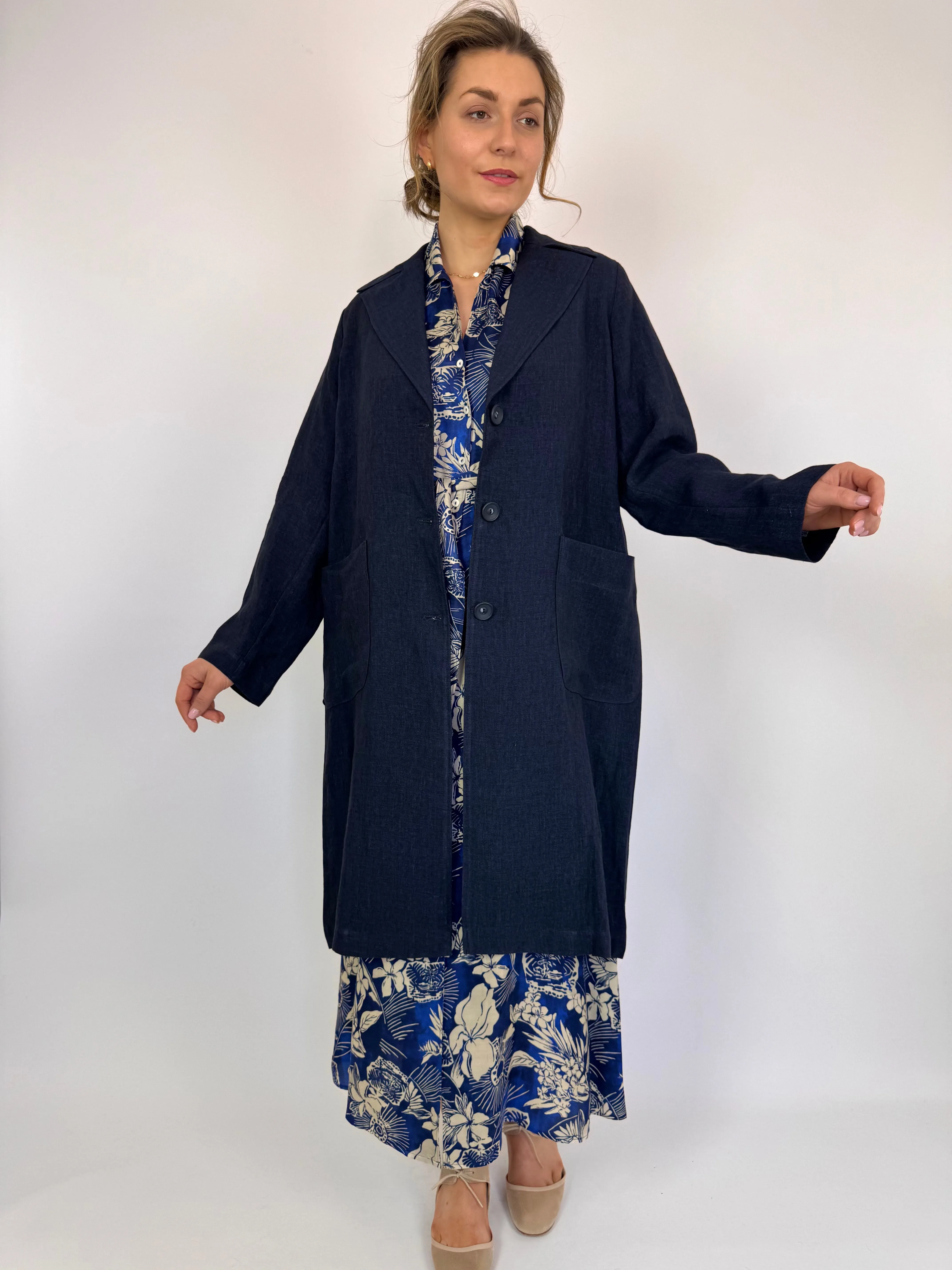 Diega Mileno Coat Marine