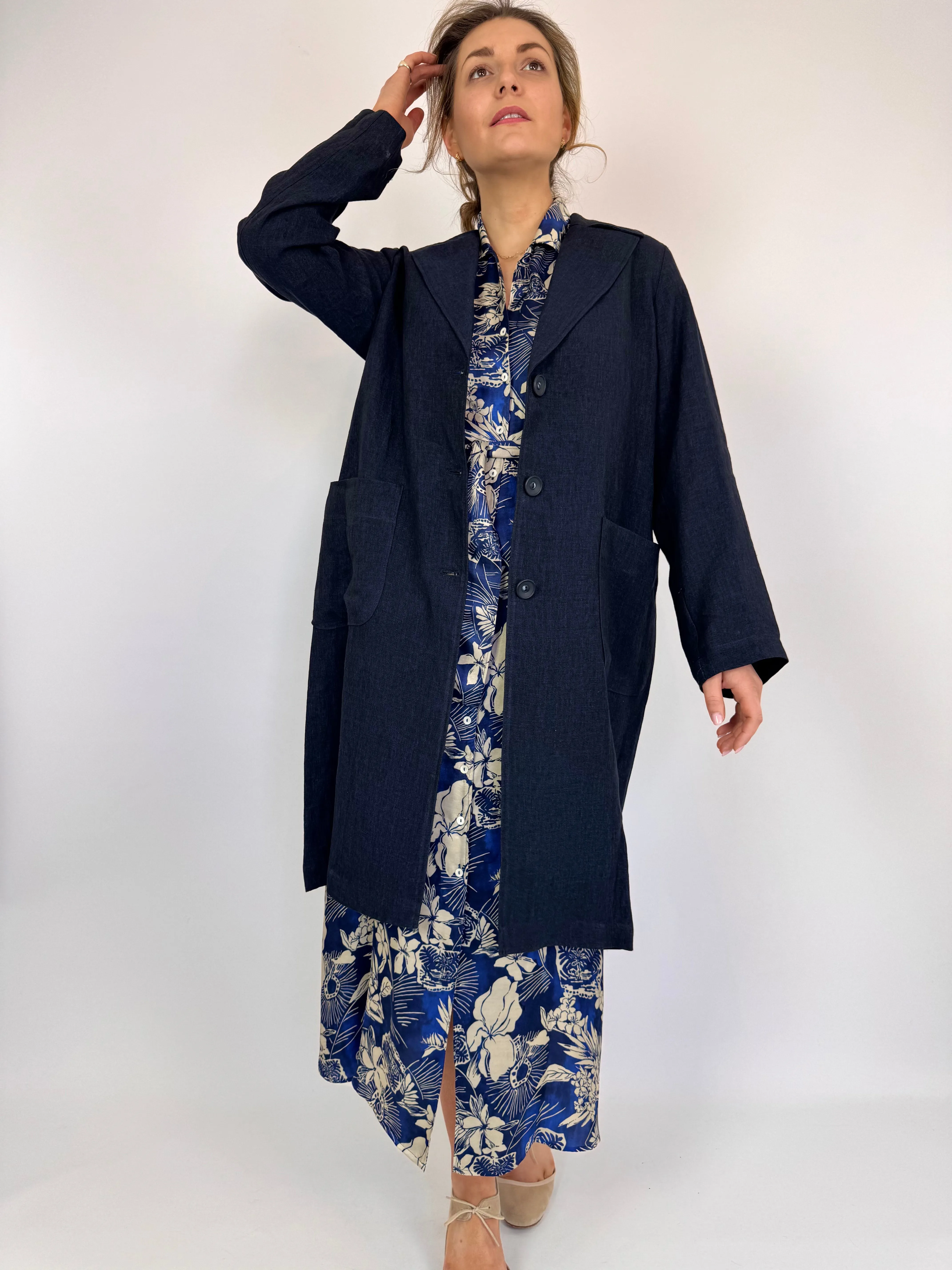 Diega Mileno Coat Marine