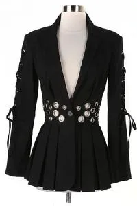 Doll Face Blazer - Black