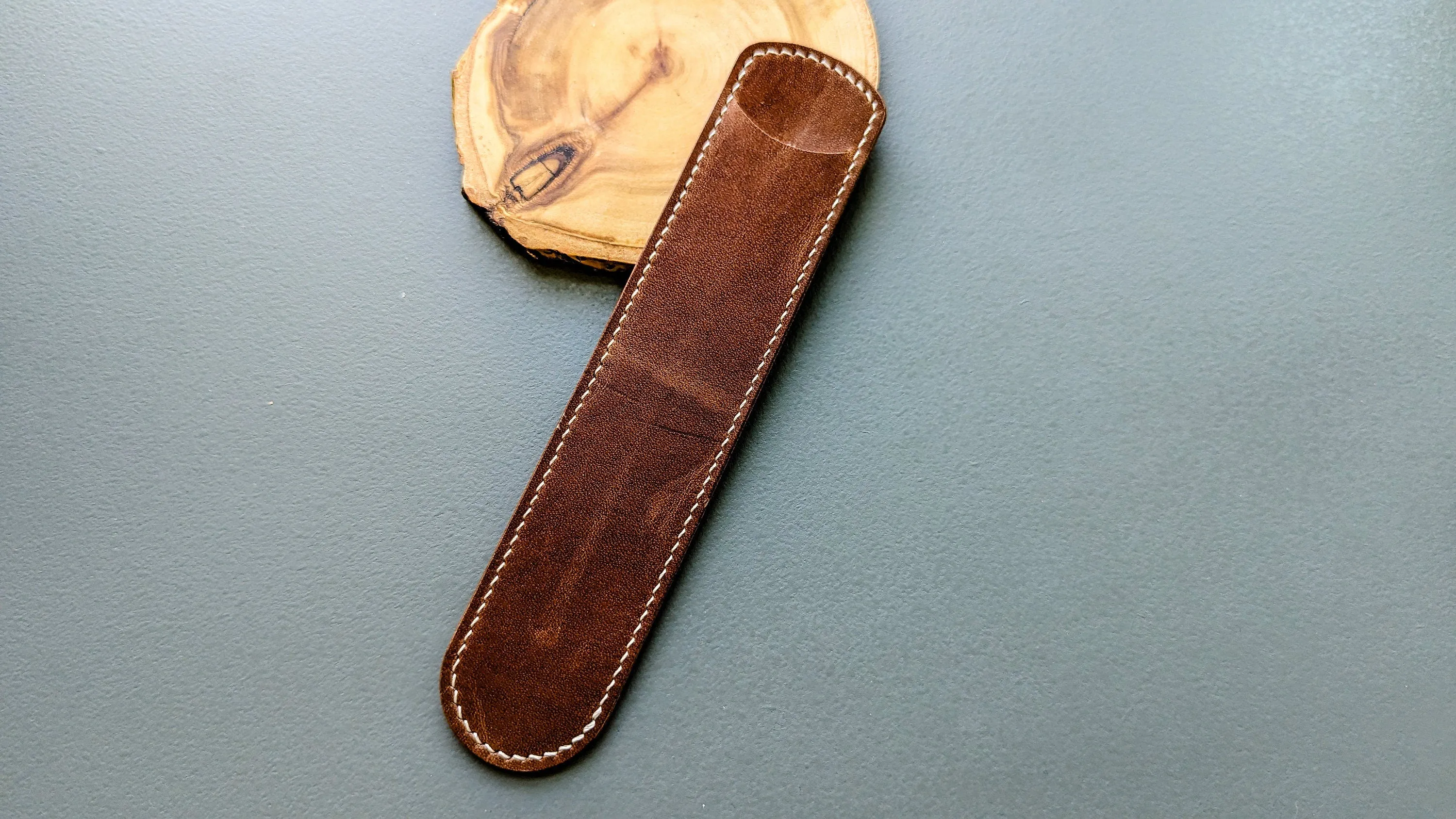 English Tan Leather Pen Slip