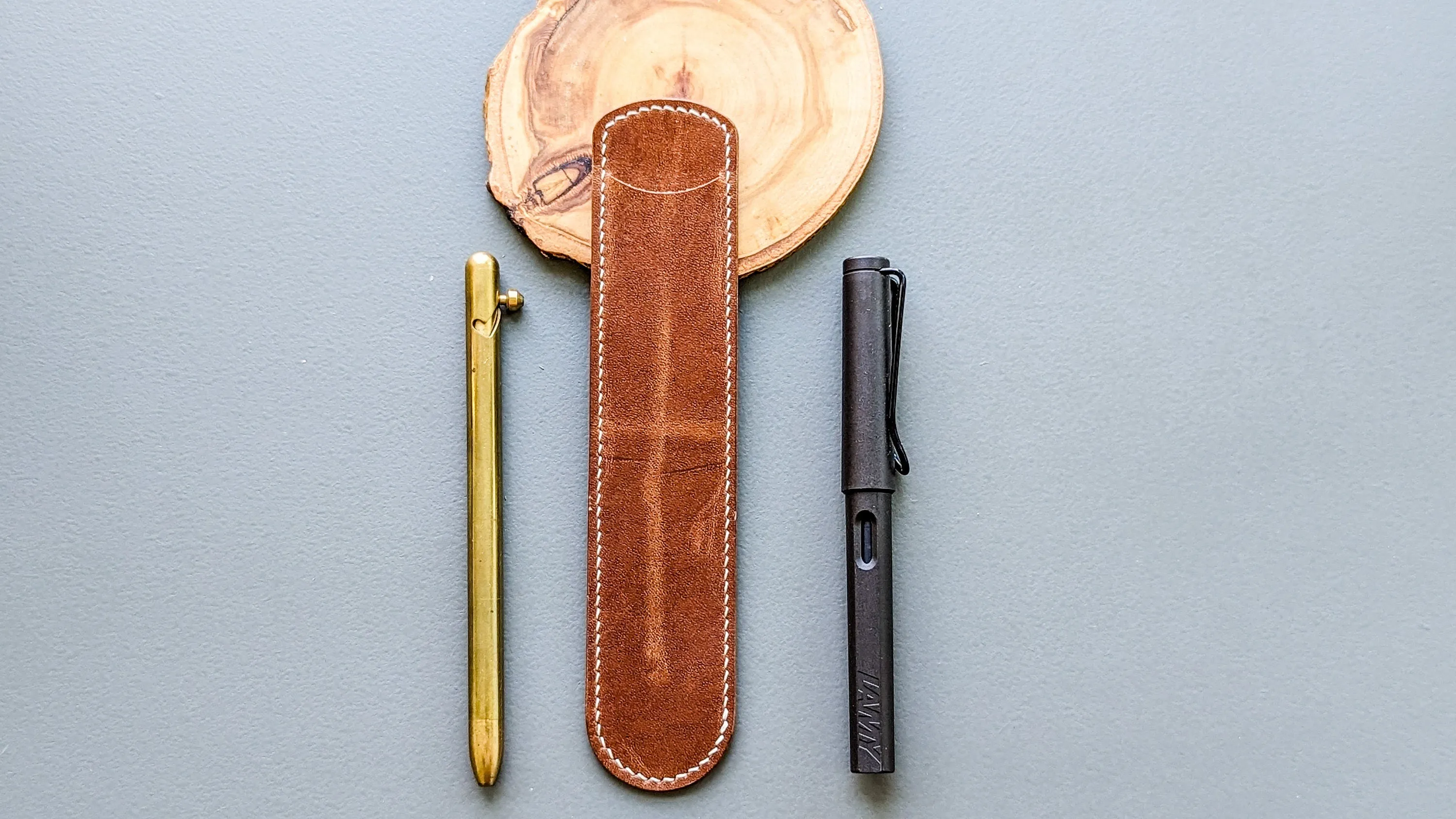 English Tan Leather Pen Slip