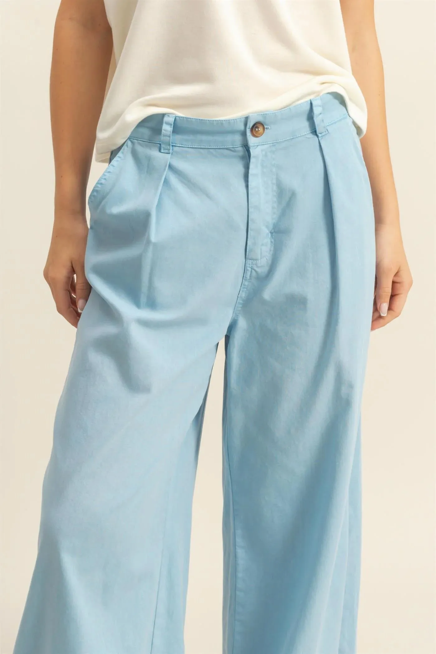 Frankie High Waist Basic Wide Leg Pants