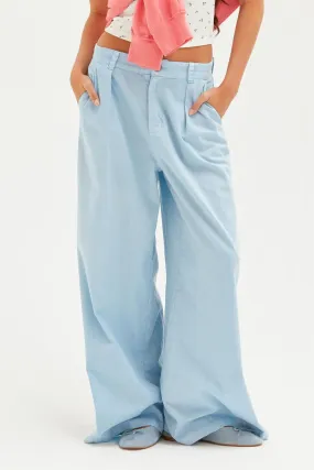 Frankie High Waist Basic Wide Leg Pants