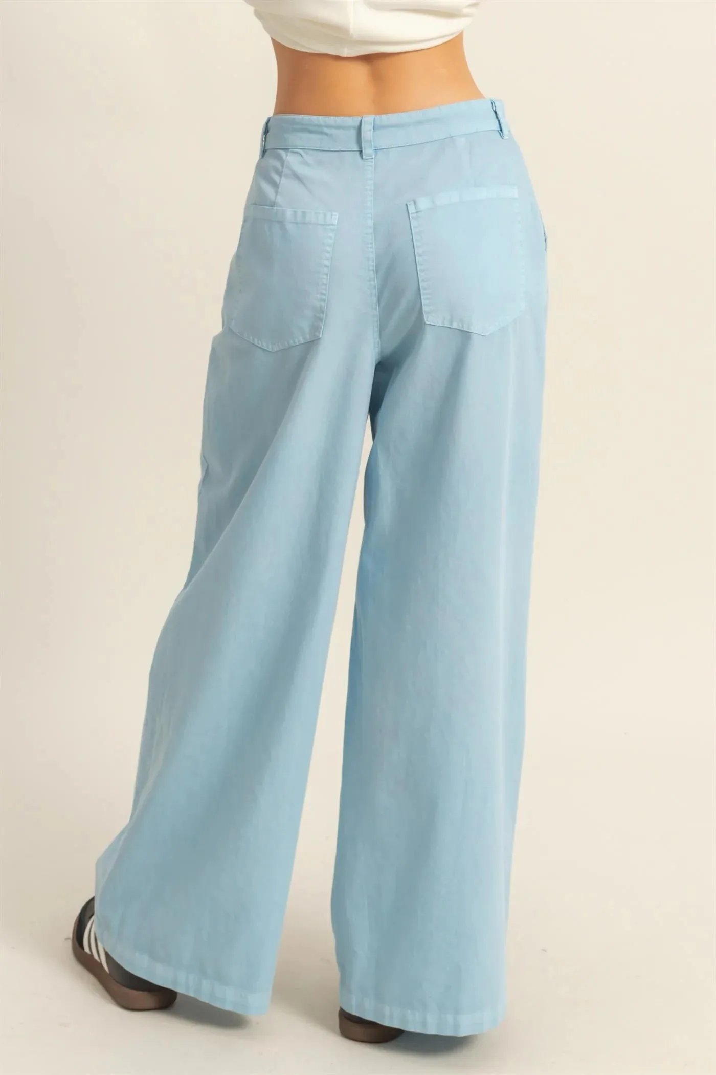 Frankie High Waist Basic Wide Leg Pants