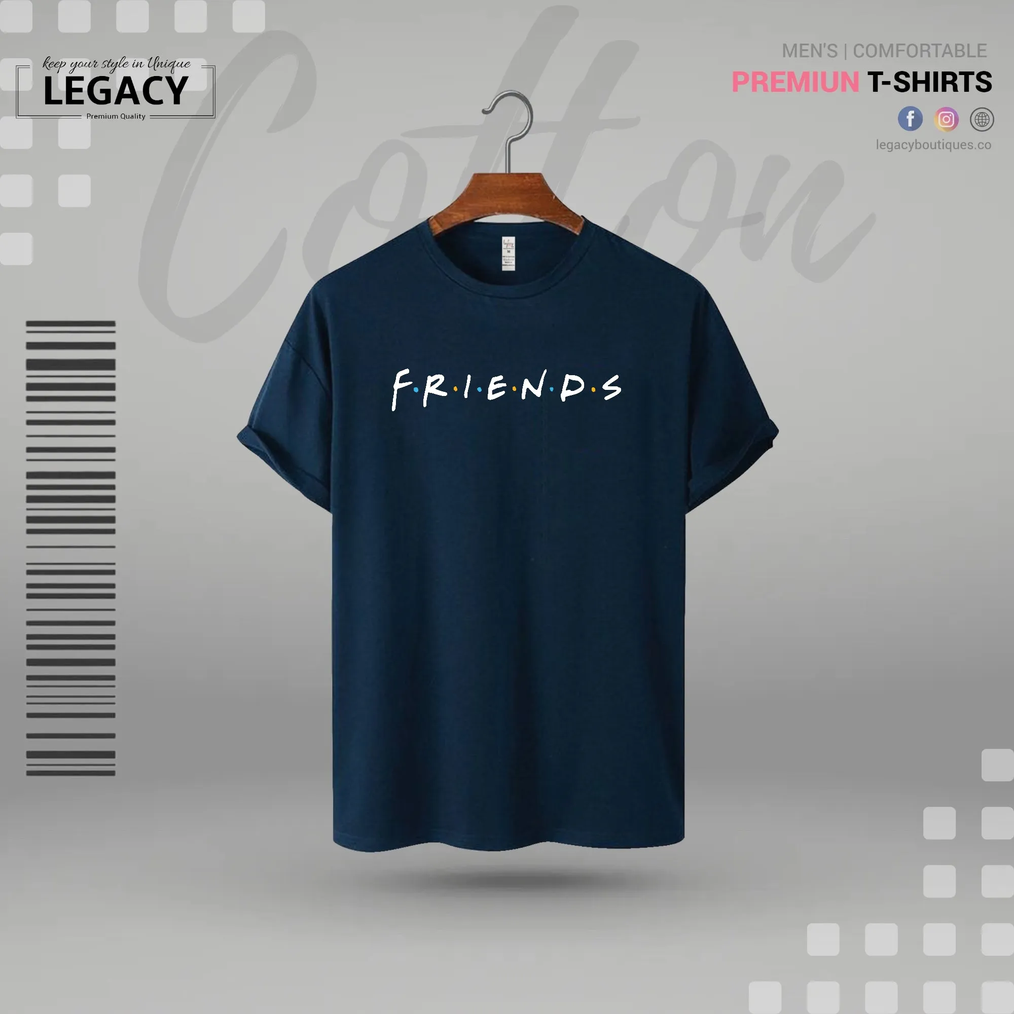F.R.I.E.N.D.S Printed Men Premium Designer Edition T Shirt
