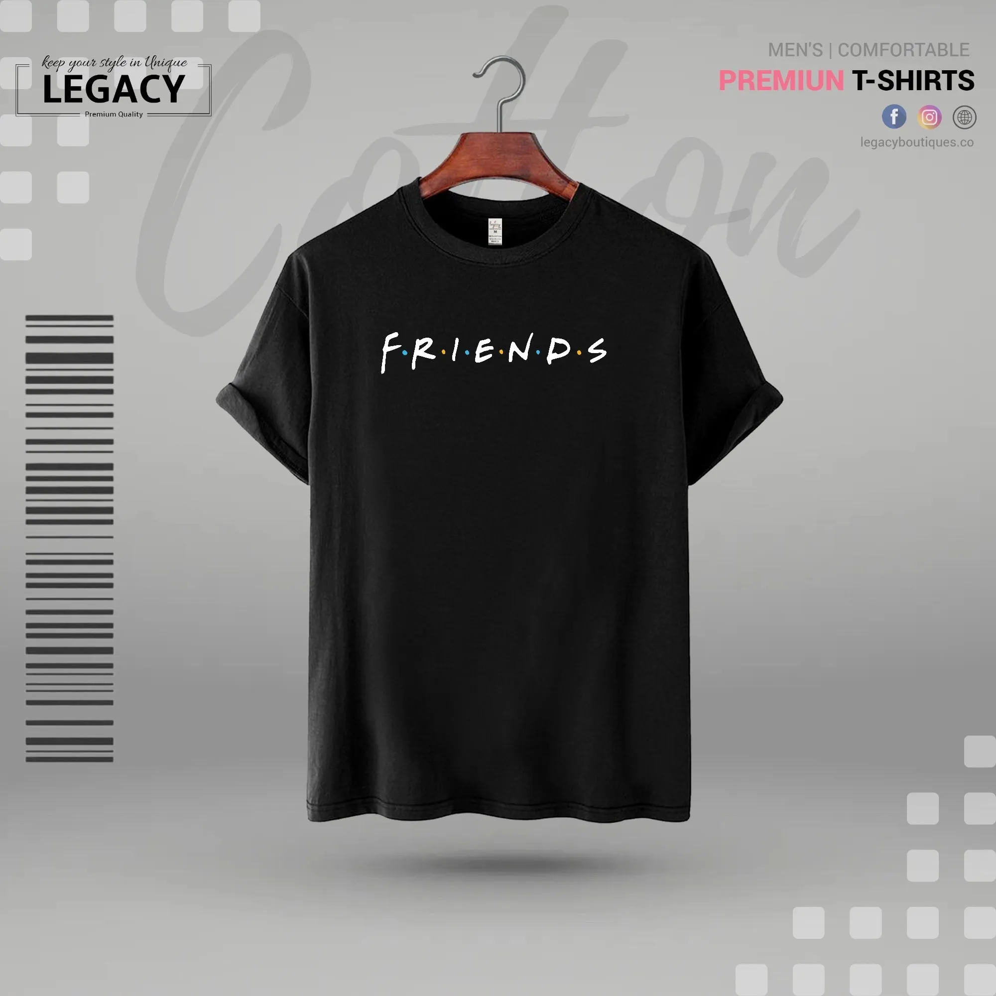 F.R.I.E.N.D.S Printed Men Premium Designer Edition T Shirt
