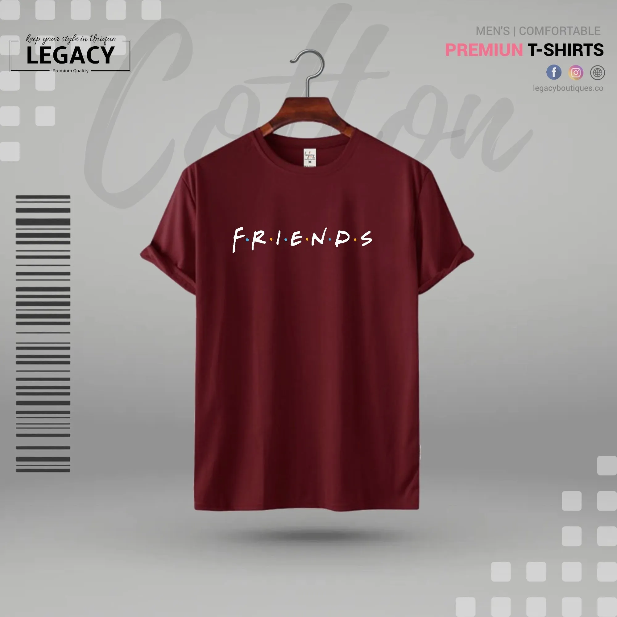 F.R.I.E.N.D.S Printed Men Premium Designer Edition T Shirt