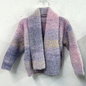 Girls Purple Sweater with Scarf