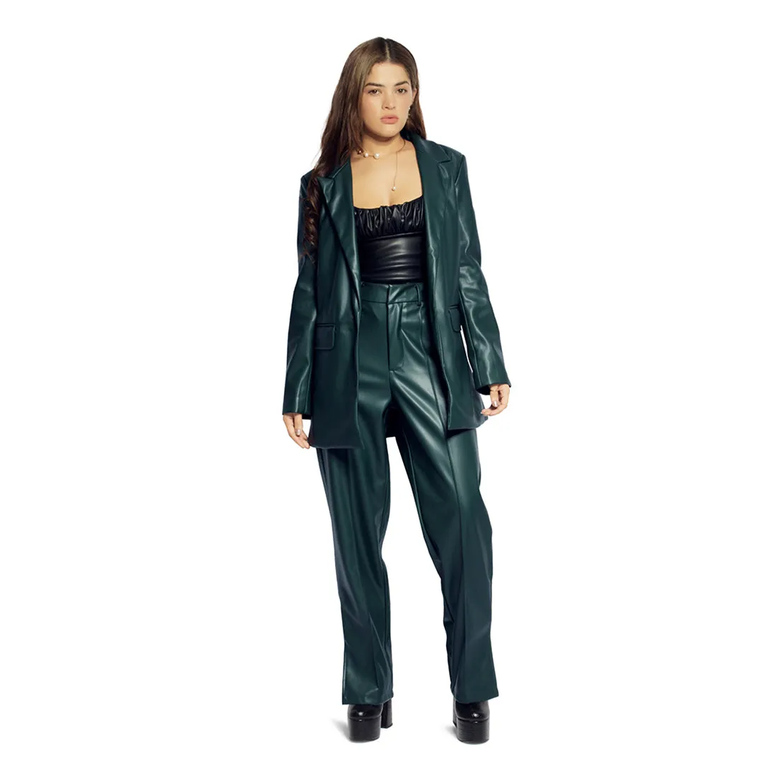 Green Ladies Oversized Blazer