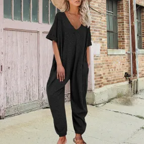 Hanna Baggy Style Jumpsuit | Moderner, alltäglicher Casual-Jumpsuit mit kurzen Ärmeln