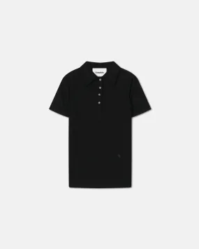 Hatti - Superfine Merino Polo Shirt - Black