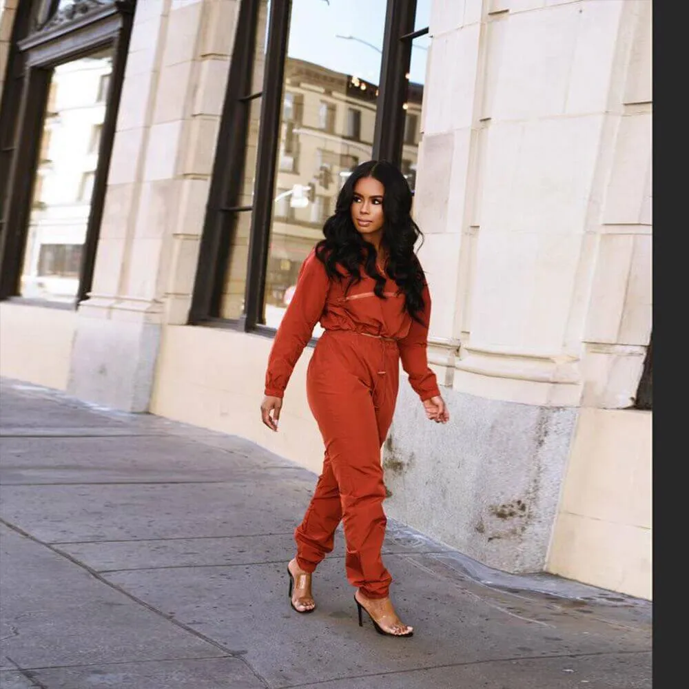 High Neck Blouse High Waist Pencil Pants Set