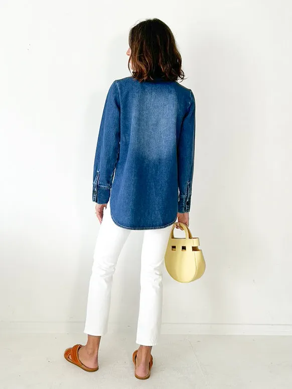 High Waist Crop Straight Jeans