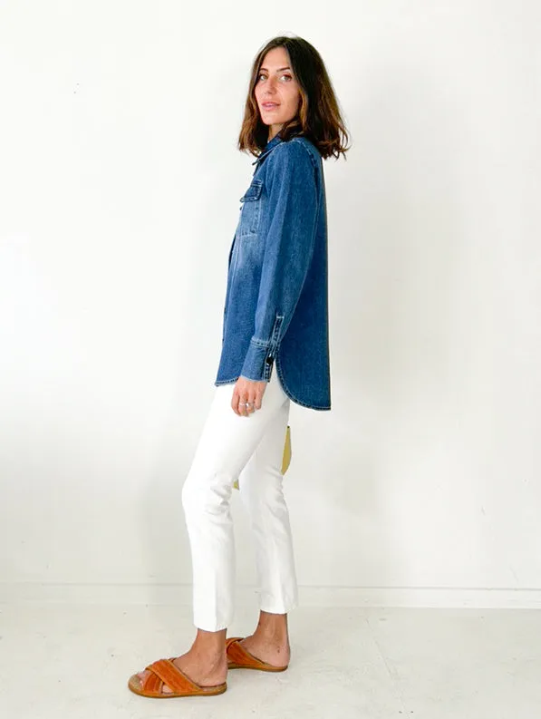 High Waist Crop Straight Jeans