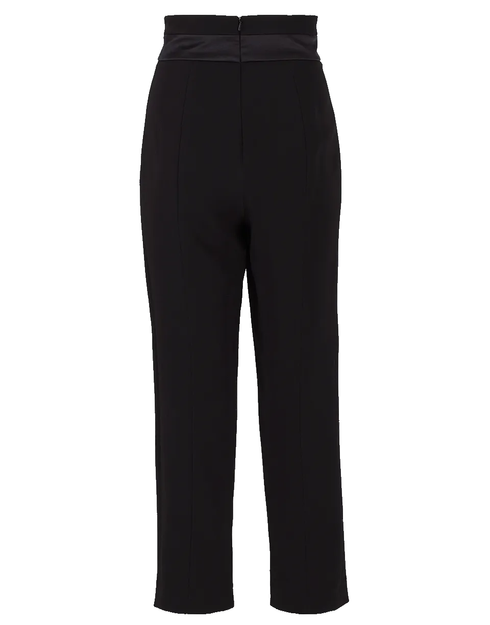 High Waist Cropped Slip Pant