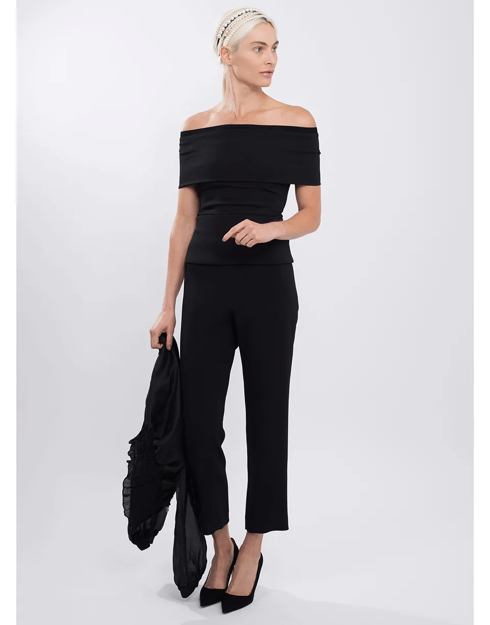 High Waist Cropped Slip Pant