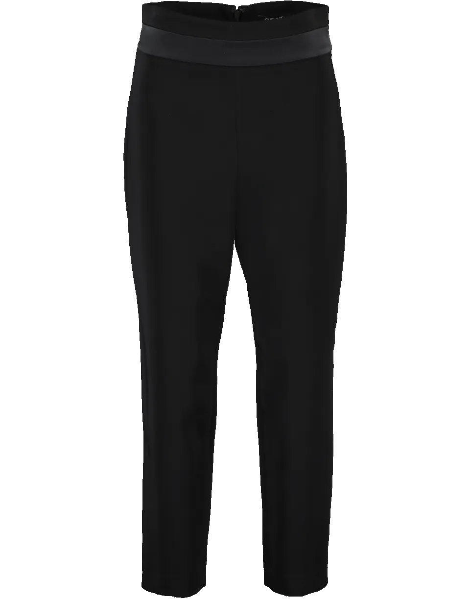 High Waist Cropped Slip Pant