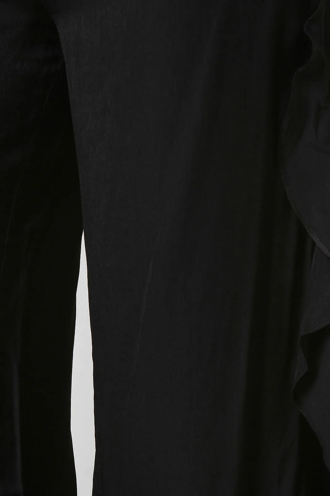 High Waist Flounce Satin Pants
