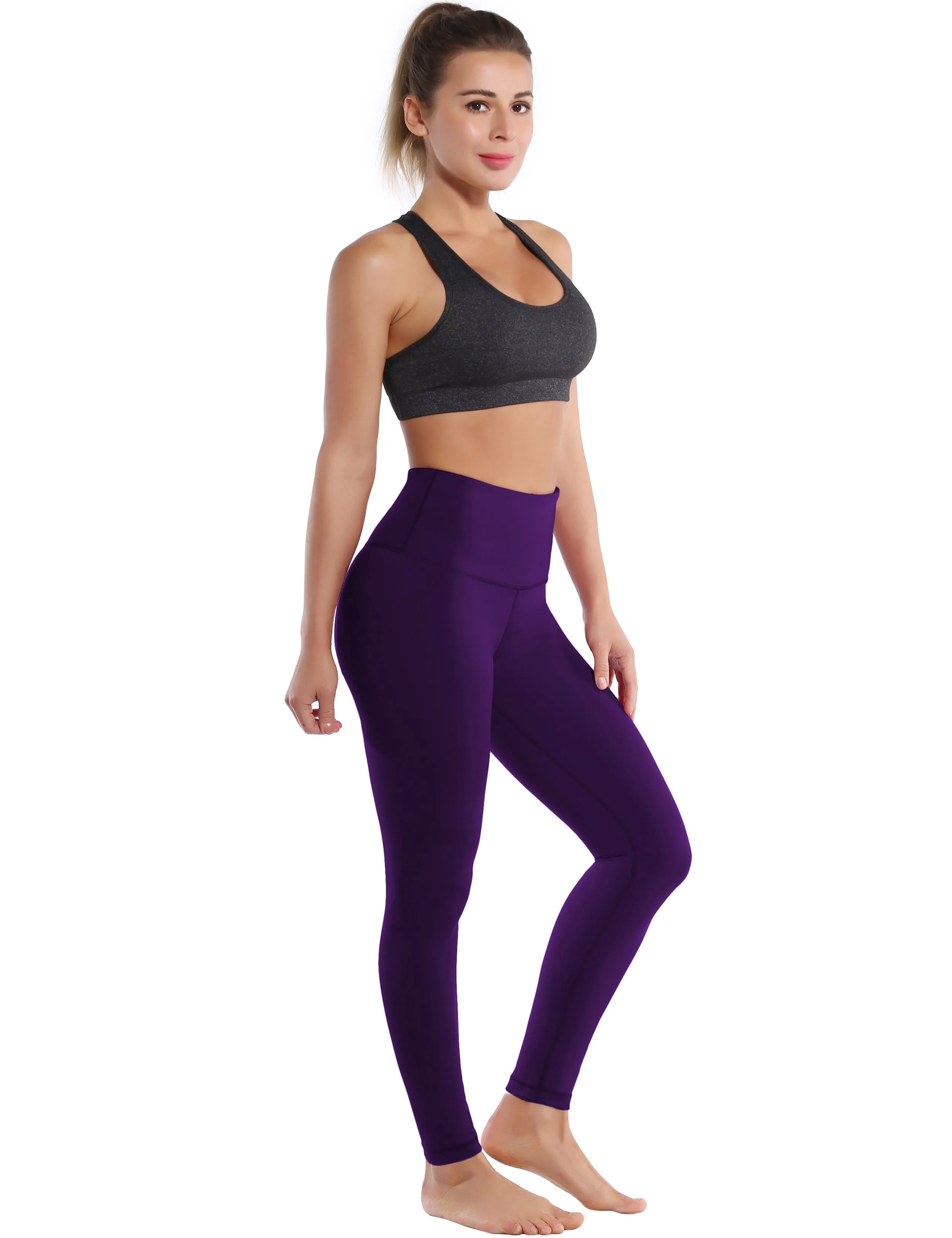 High Waist Gym Pants eggplantpurple_Gym