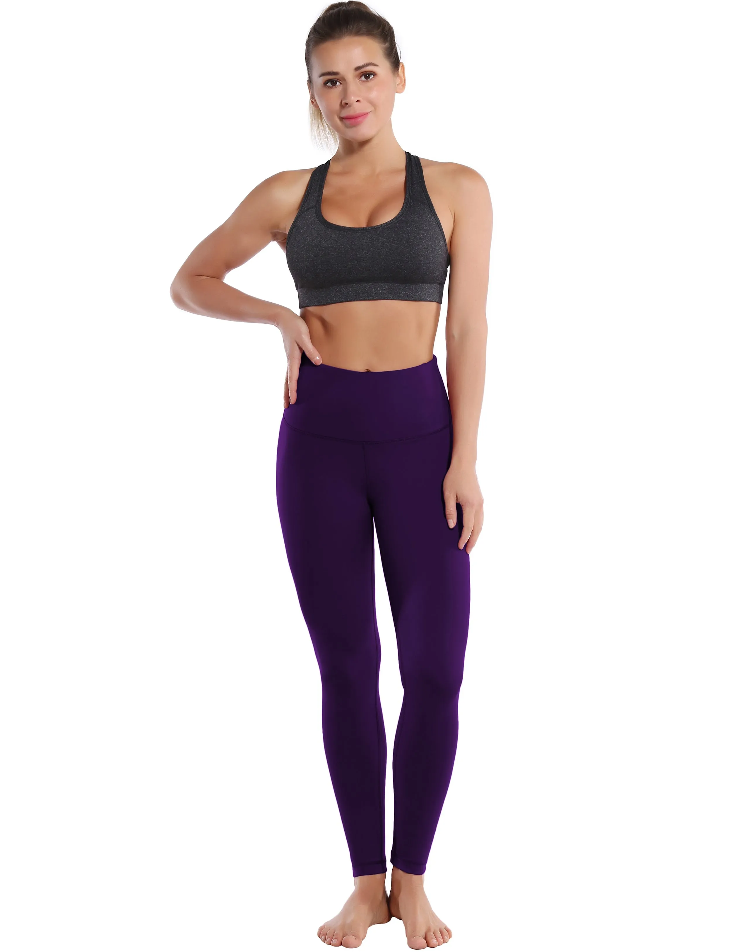 High Waist Gym Pants eggplantpurple_Gym