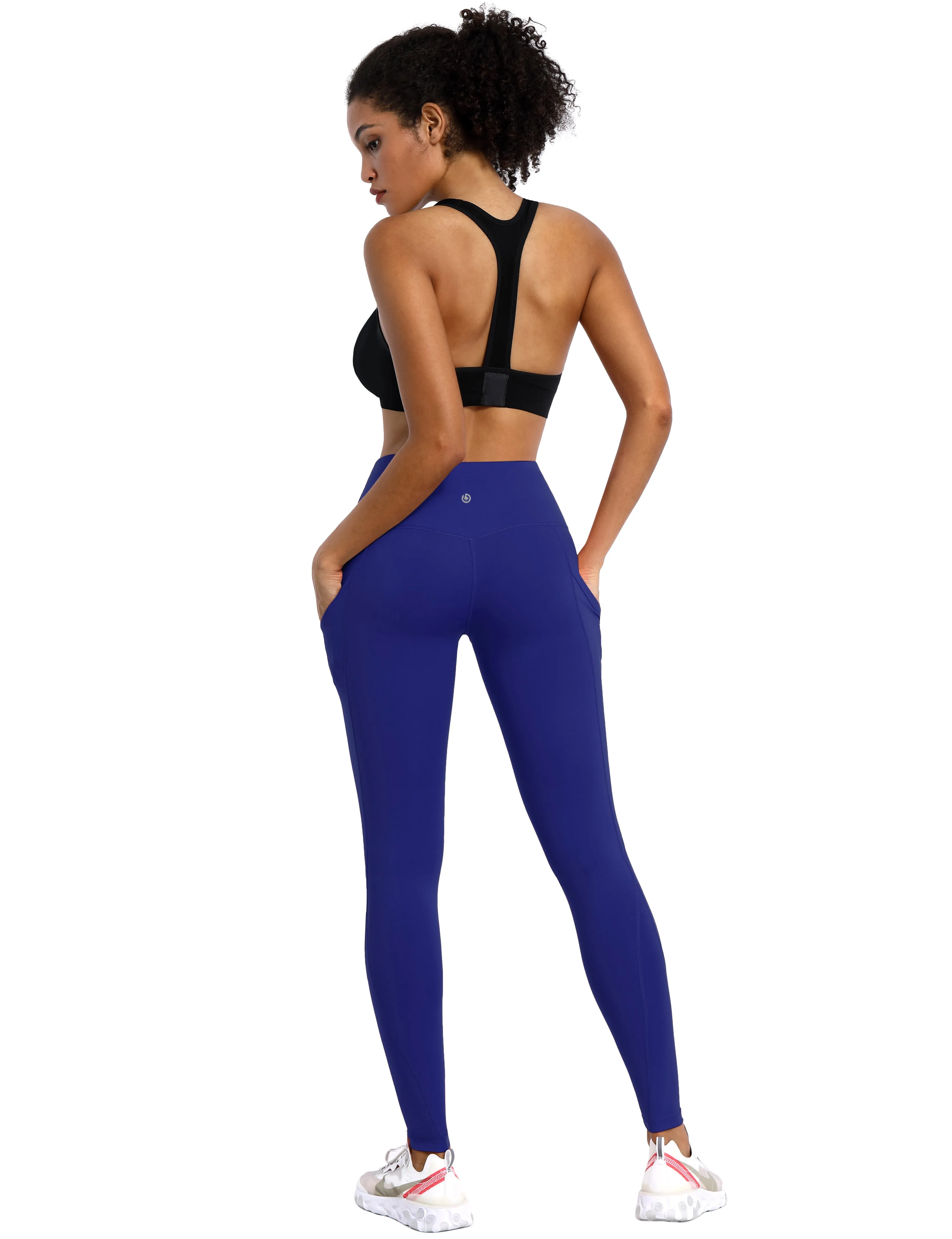 High Waist Side Pockets Yoga Pants navy_yoga