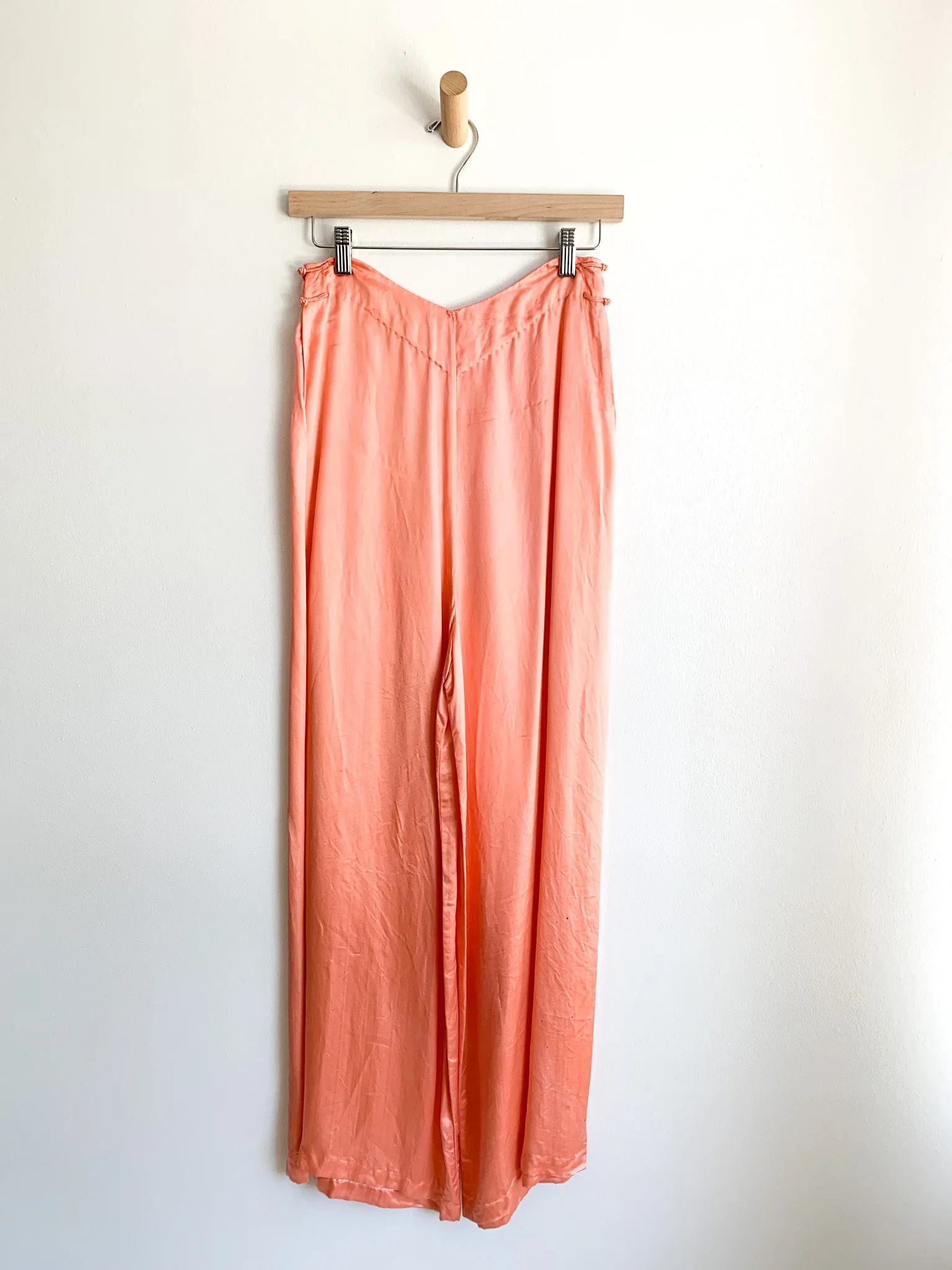 High Waist Silk Satin Pants