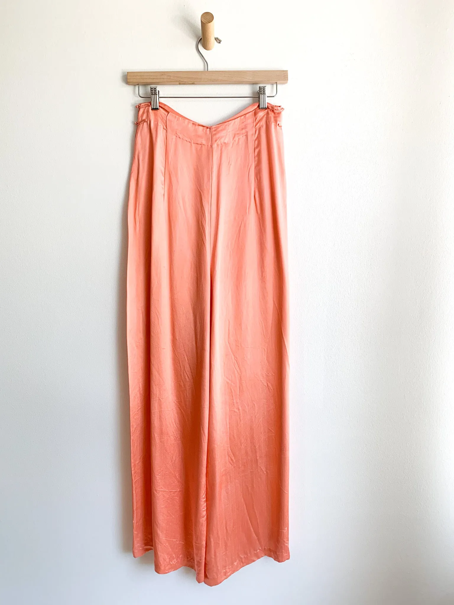 High Waist Silk Satin Pants