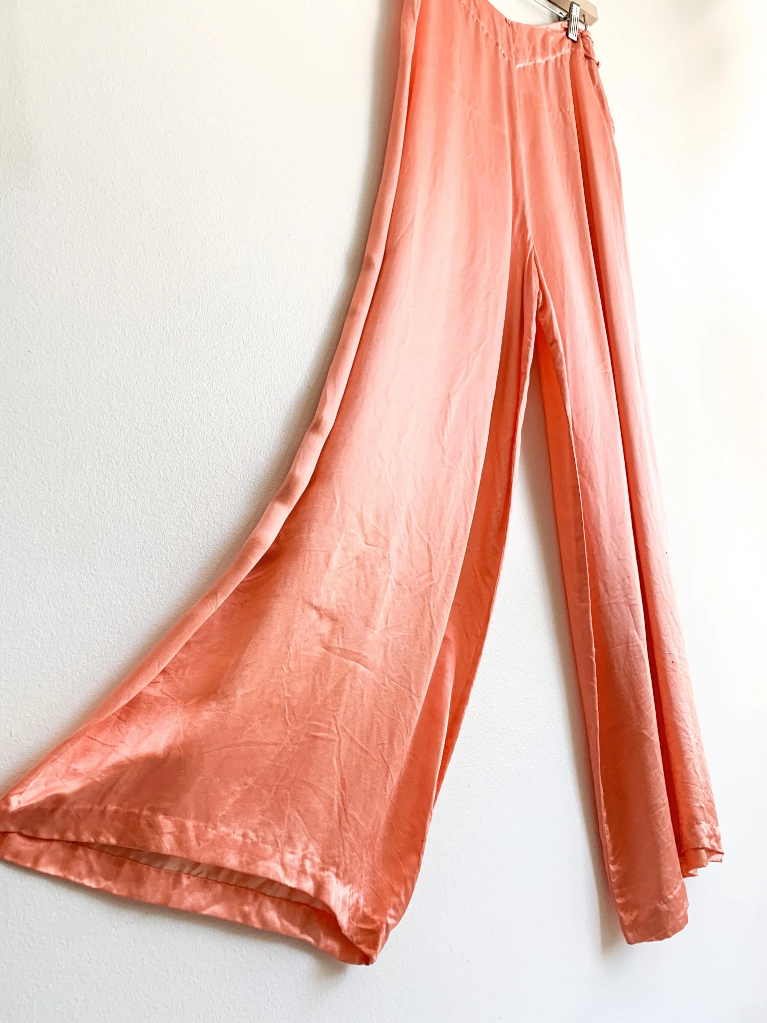High Waist Silk Satin Pants