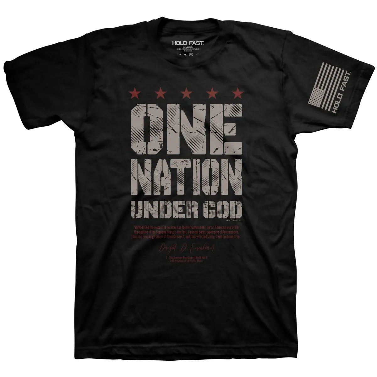 HOLD FAST Christian T-Shirt Eisenhower One Nation Under God By KERUSSO