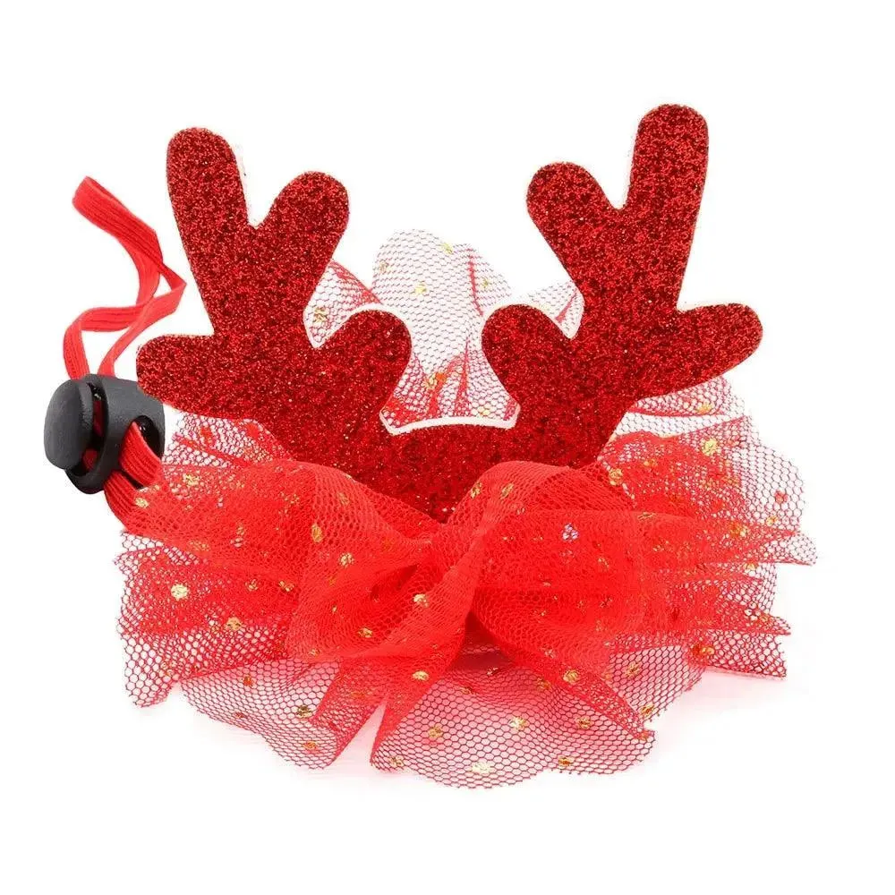 Holiday Reindeer Pet Hat & Bandana Set