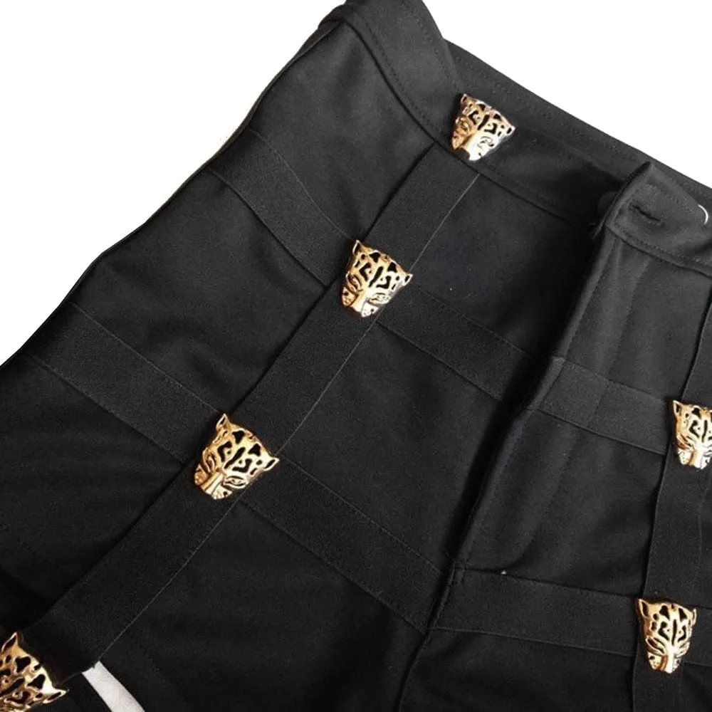 Hot Goth Sexy Shorts High Waist Punk Rock Goth Bandage Hollow Out Dance Club Hot Short Pants