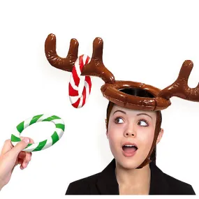 Inflatable Reindeer Hat Ring Toss Game | 4pcs