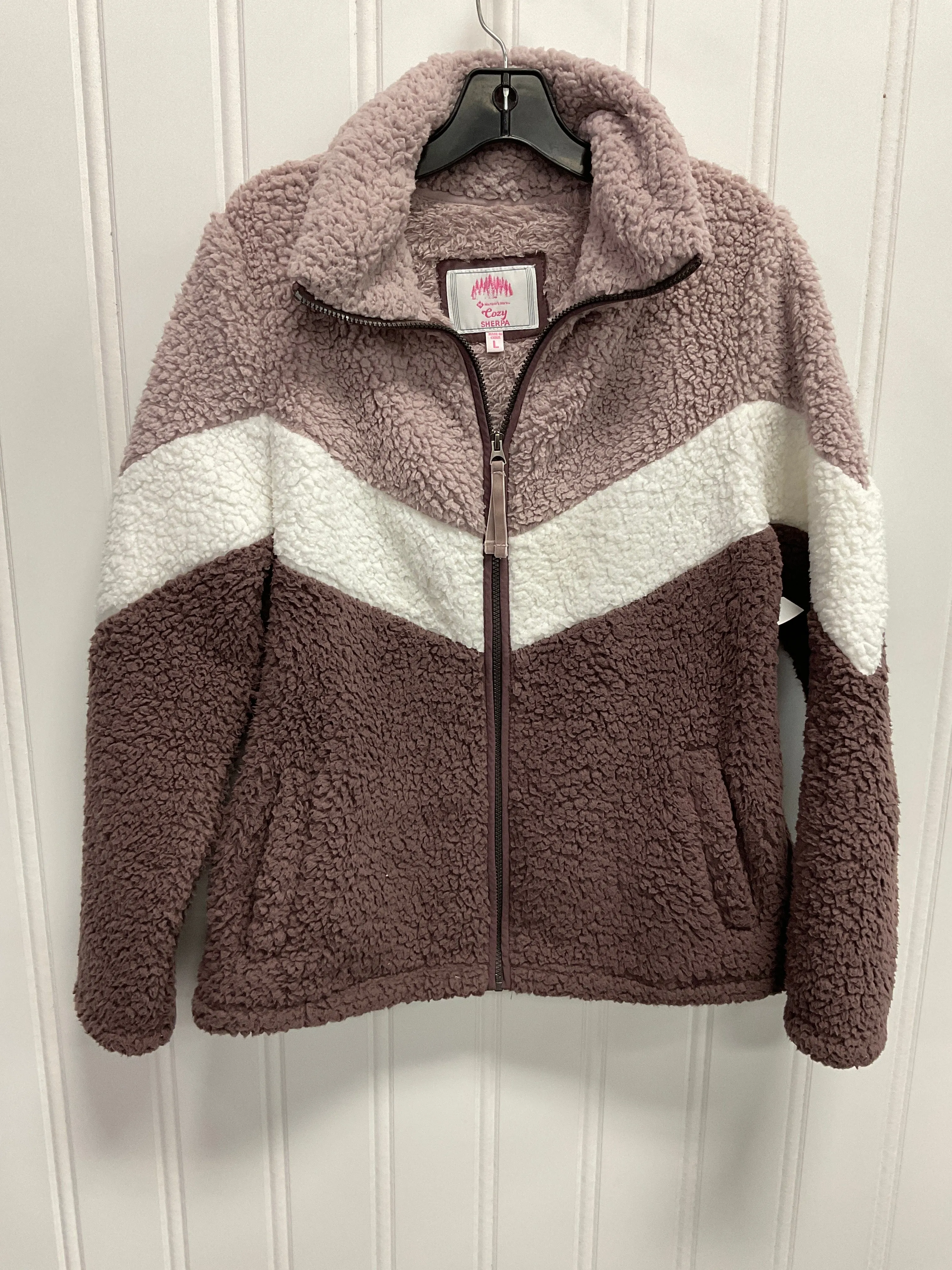 Jacket Faux Fur & Sherpa By Members Mark In Purple, Size:L