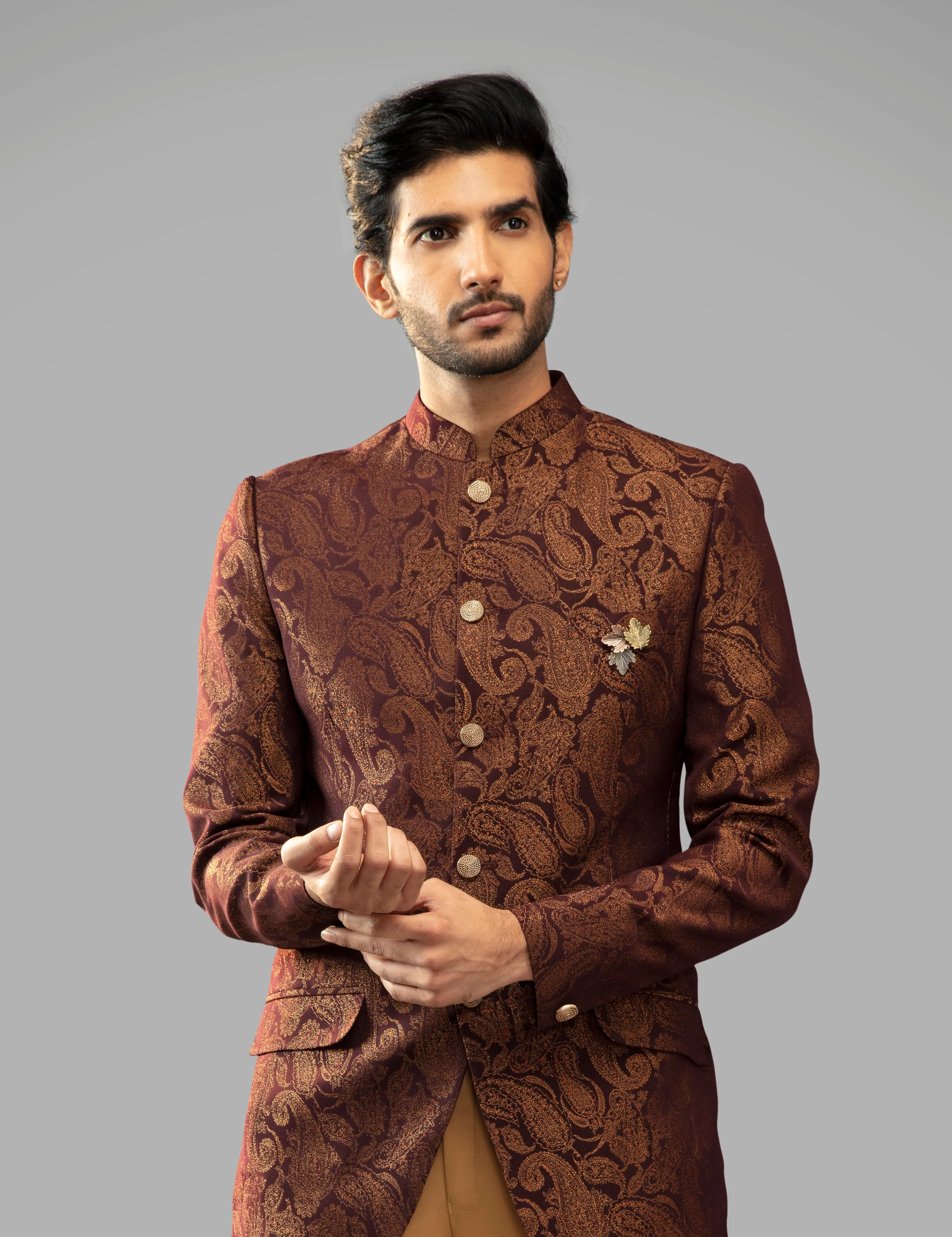 Jacquard Bandhgala Jacket