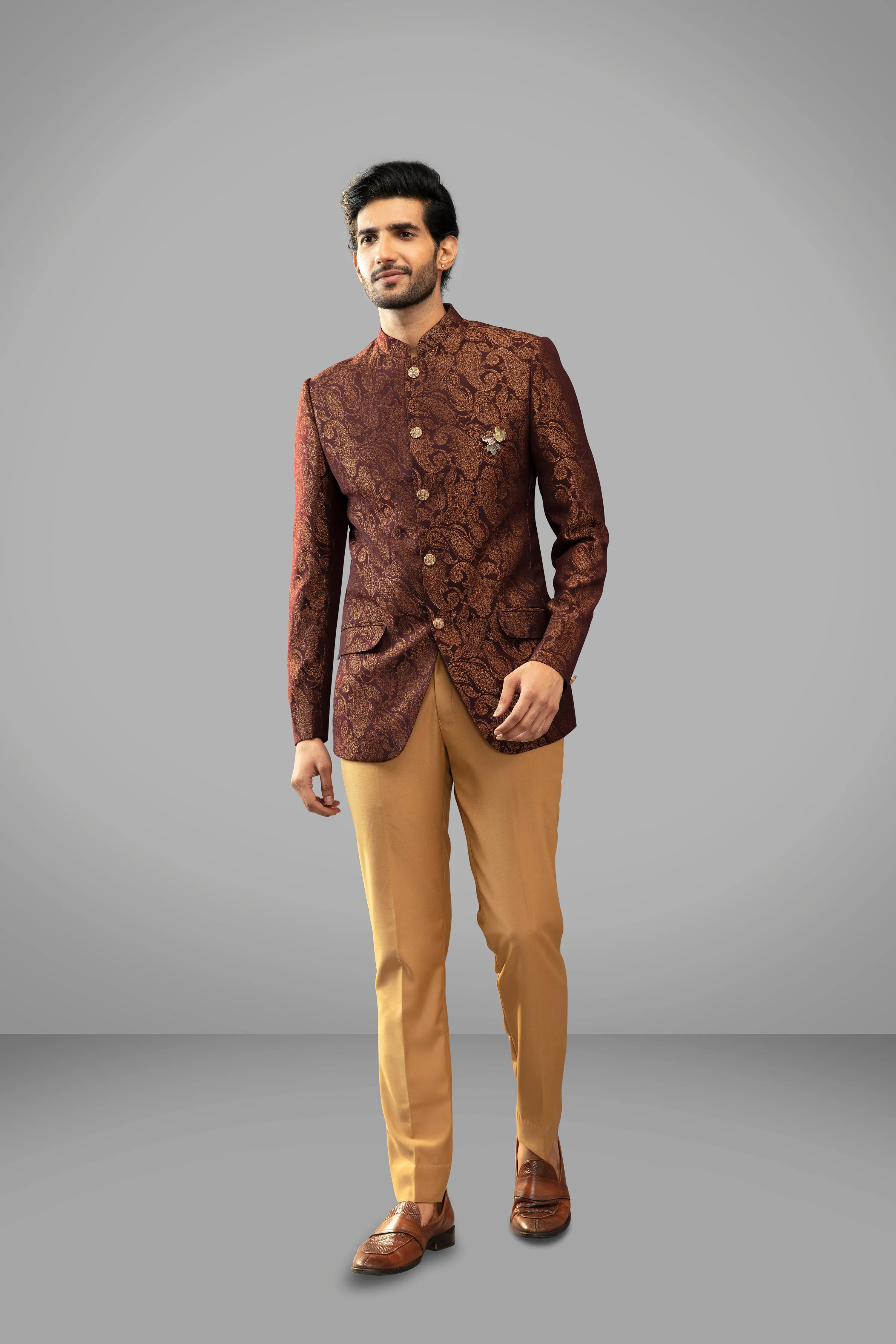 Jacquard Bandhgala Jacket