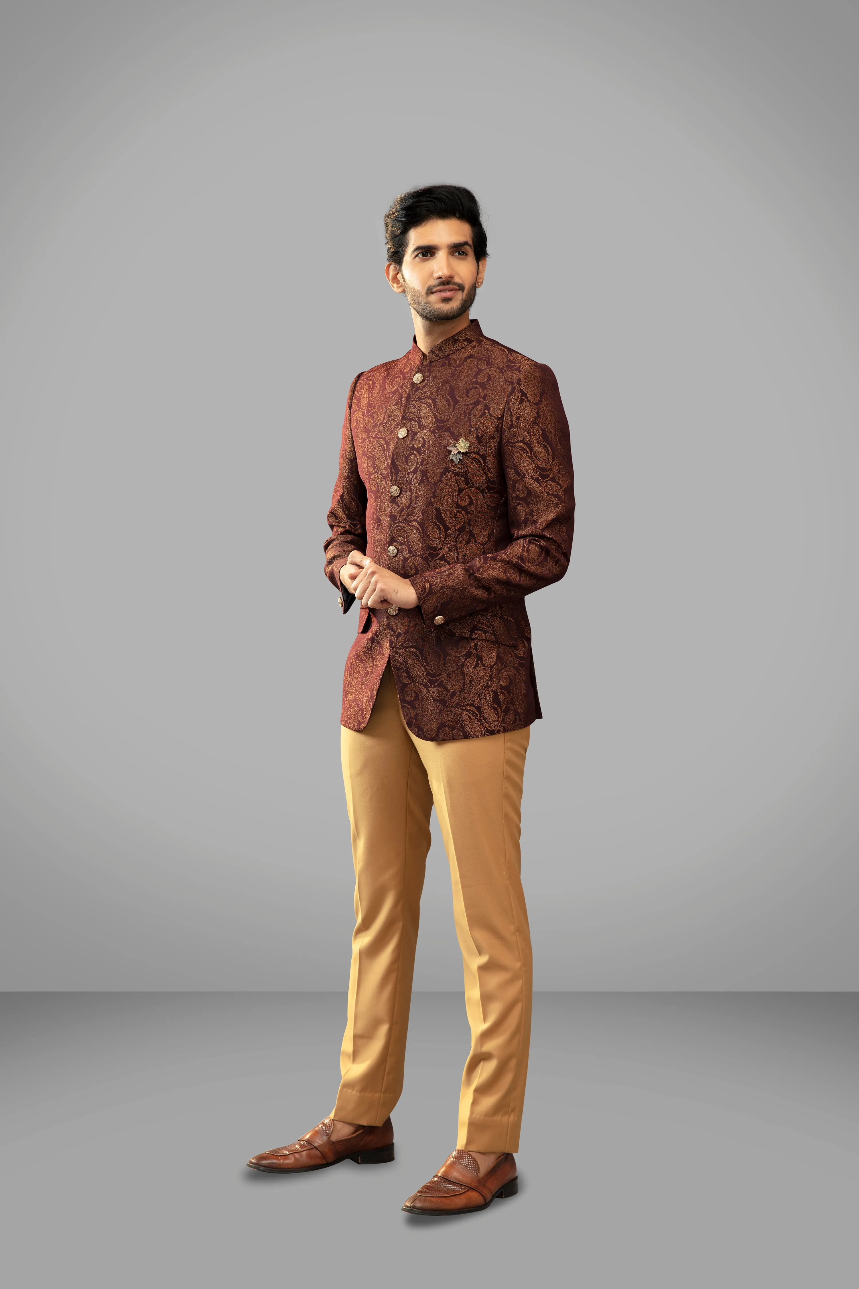 Jacquard Bandhgala Jacket