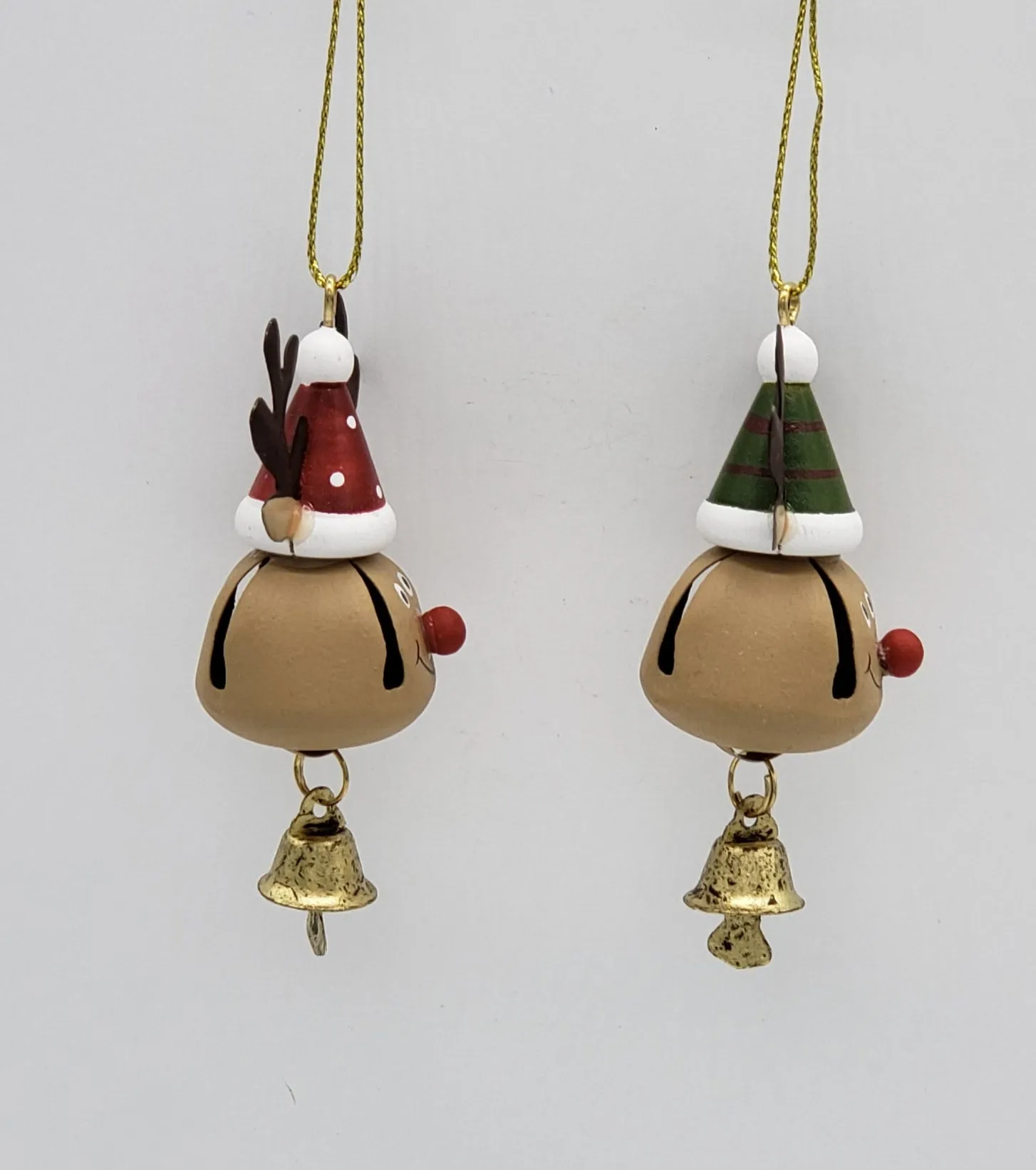 Jingle Bell Reindeer Head Ornament