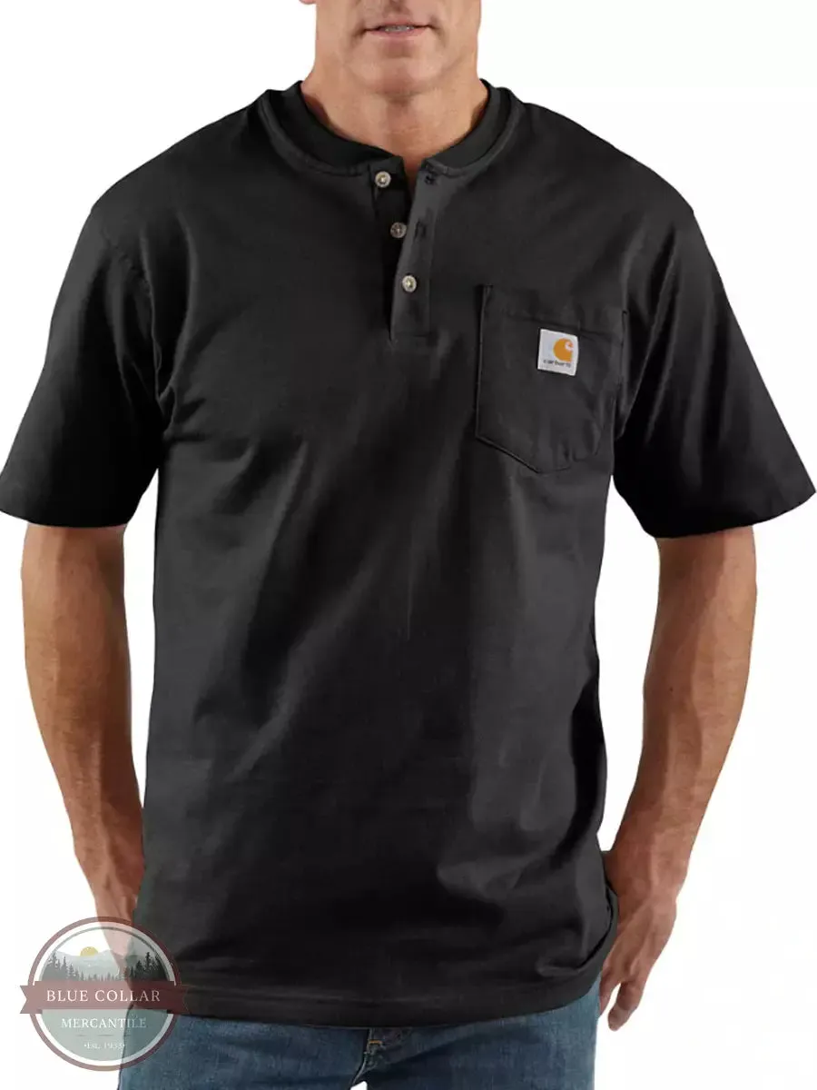 K84 Loose Fit Heavyweight Short Sleeve Pocket Henley T-Shirt